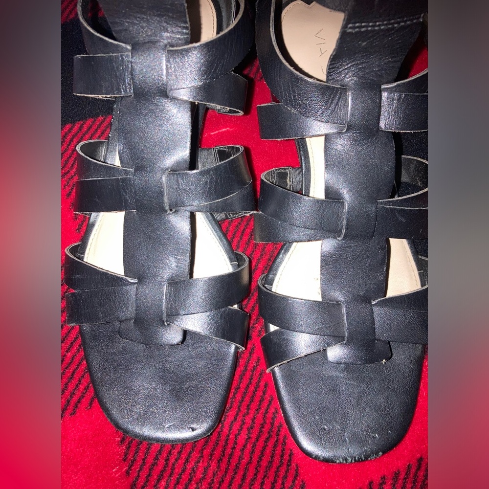 Via Spiga Black Gladiator sandals ALL GENUINE LEATHER!!!   Size~8